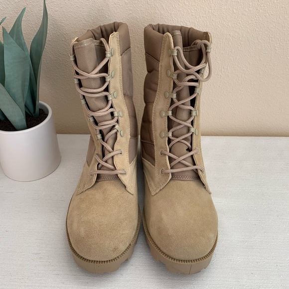 New Rothco Sand Suede Lace Up Combat Jungle Boots Men’s 9W - Picture 3 of 12